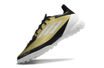 Adidas F50 Pro TF Low-Tops Football Shoes - Gold/White/Black