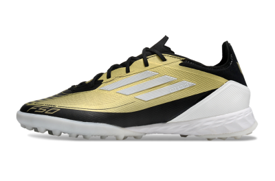 Adidas F50 Pro TF Low-Tops Football Shoes - Gold/White/Black