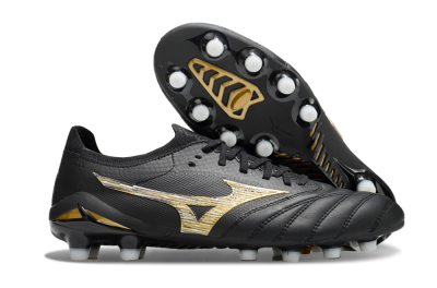 Mizuno Morelia Neo 4 FG Low-Tops Football Boots - Black/Gold/White