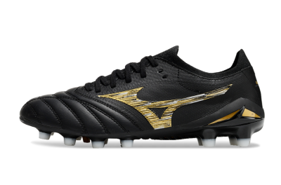 Mizuno Morelia Neo 4 FG Low-Tops Football Boots - Black/Gold/White