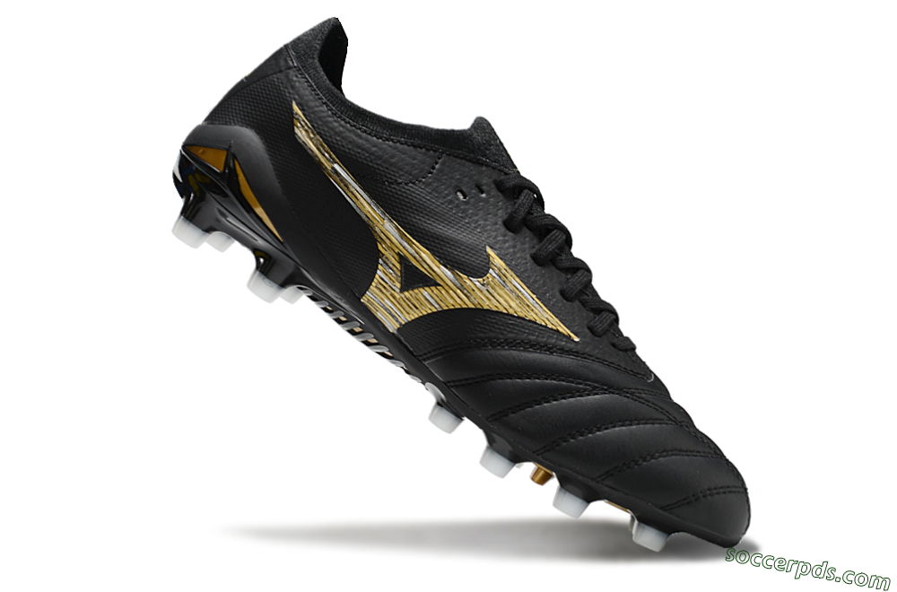 Mizuno Morelia Neo 4 FG Low-Tops Football Boots - Black/Gold/White 4
