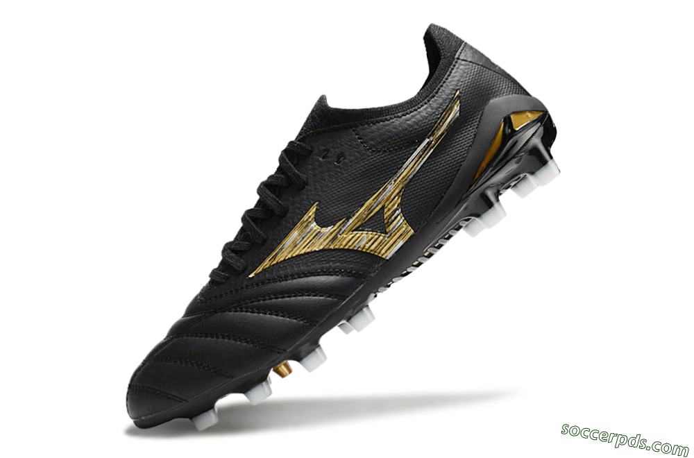 Mizuno Morelia Neo 4 FG Low-Tops Football Boots - Black/Gold/White 5
