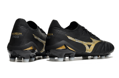 Mizuno Morelia Neo 4 FG Low-Tops Football Boots - Black/Gold/White