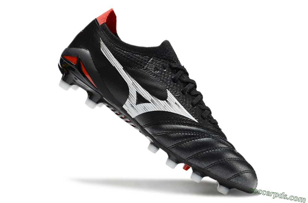 Mizuno Morelia Neo 4 FG Low-Tops Football Boots - Black/White/Red 4