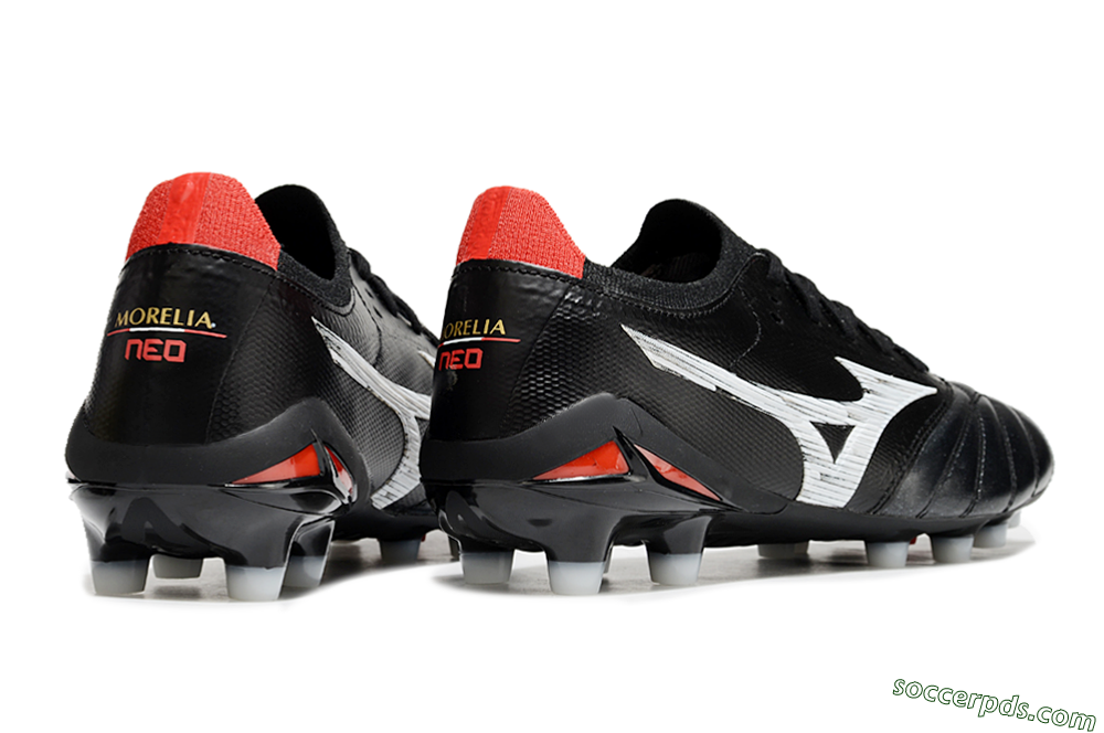 Mizuno Morelia Neo 4 FG Low-Tops Football Boots - Black/White/Red 6
