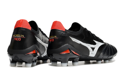 Mizuno Morelia Neo 4 FG Low-Tops Football Boots - Black/White/Red