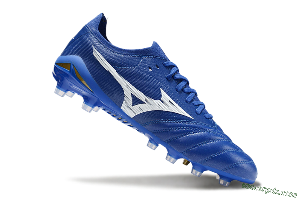 Mizuno Morelia Neo 4 FG Low-Tops Football Boots - Blue/White/Gold 4