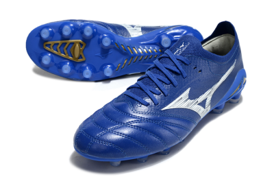 Mizuno Morelia Neo 4 FG Low-Tops Football Boots - Blue/White/Gold