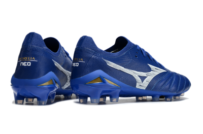 Mizuno Morelia Neo 4 FG Low-Tops Football Boots - Blue/White/Gold