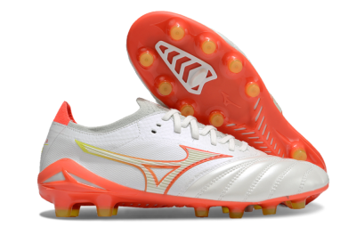 Mizuno Morelia Neo 4 FG Low-Tops Football Boots - White/Red/Yellow