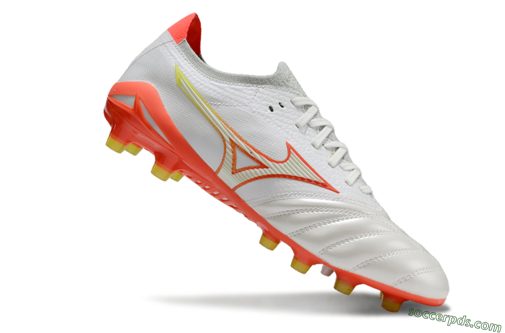Mizuno Morelia Neo 4 FG Low-Tops Football Boots - White/Red/Yellow 4
