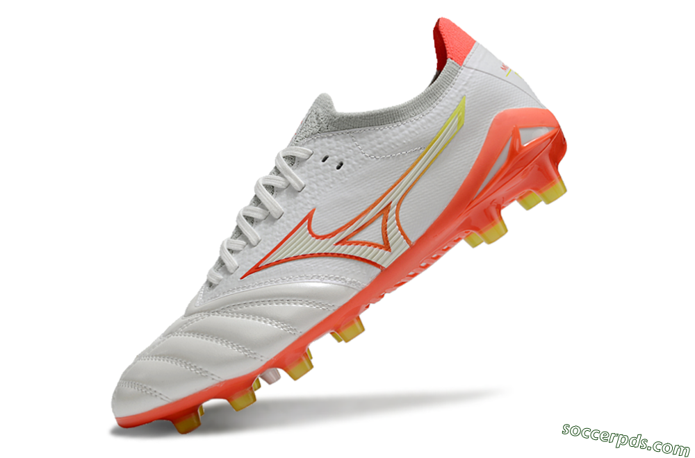 Mizuno Morelia Neo 4 FG Low-Tops Football Boots - White/Red/Yellow 5