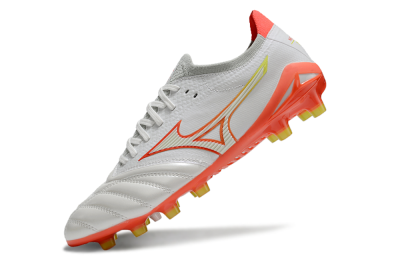 Mizuno Morelia Neo 4 FG Low-Tops Football Boots - White/Red/Yellow
