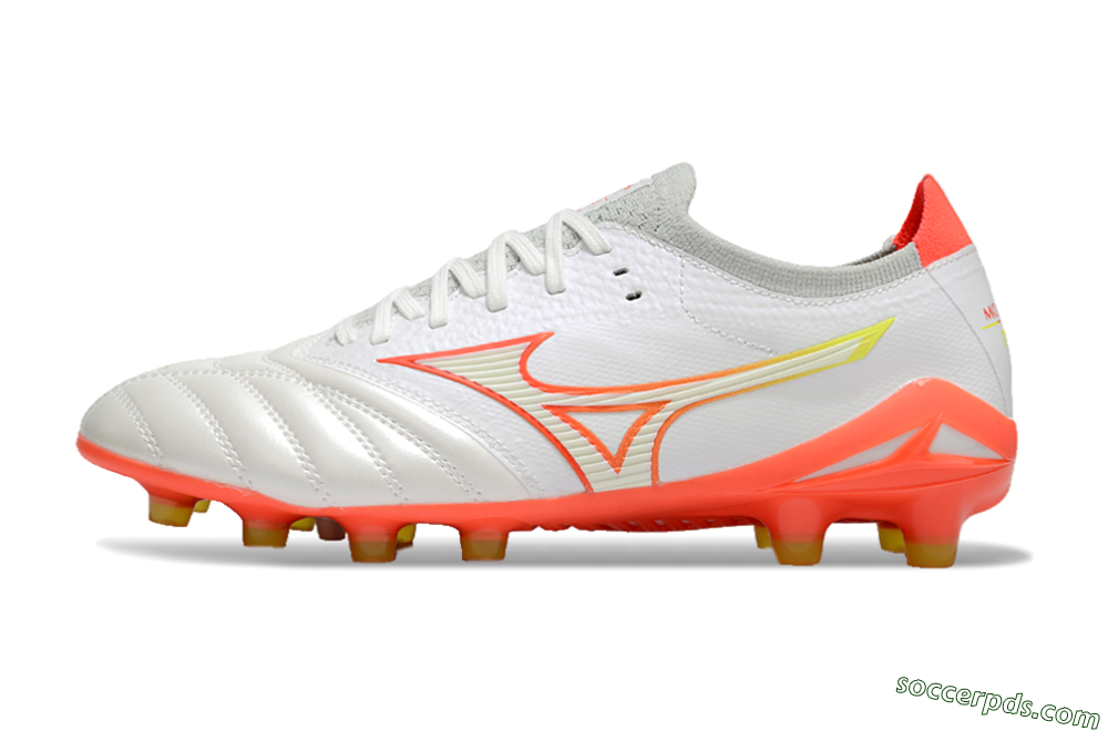 Mizuno Morelia Neo 4 FG Low-Tops Football Boots - White/Red/Yellow 2