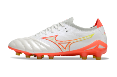 Mizuno Morelia Neo 4 FG Low-Tops Football Boots - White/Red/Yellow