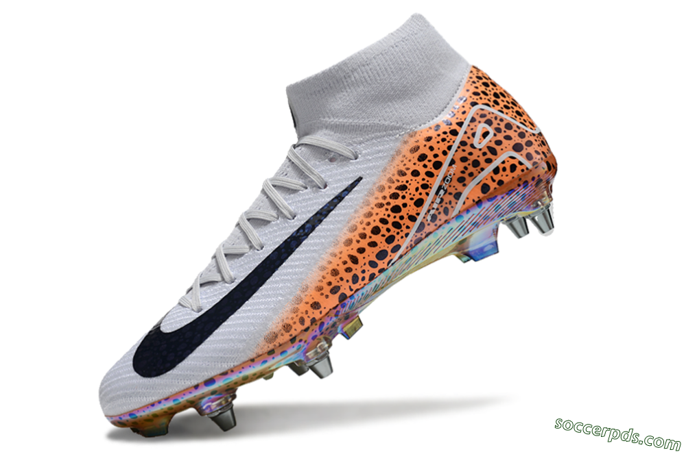 Nike Air Zoom Mercurial Superfly 10 Elite SG High-Tops Football Boots - Grey/Black/Leopard 4