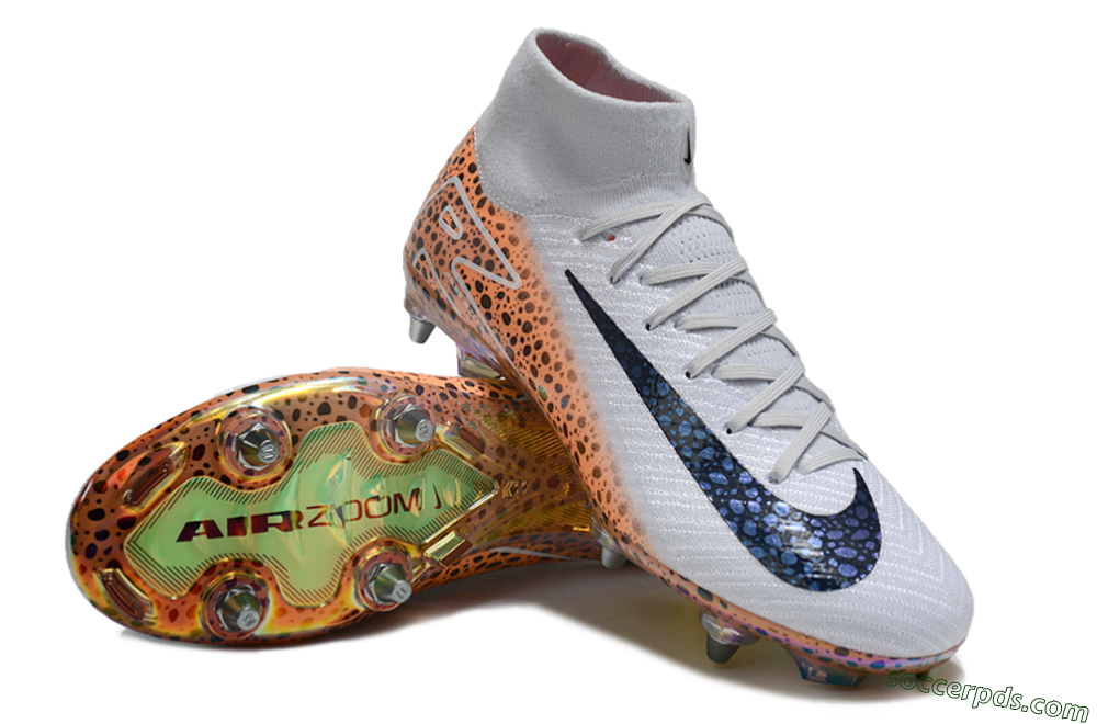 Nike Air Zoom Mercurial Superfly 10 Elite SG High-Tops Football Boots - Grey/Black/Leopard 5