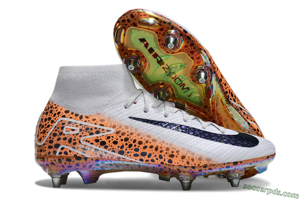 Nike Air Zoom Mercurial Superfly 10 Elite SG High-Tops Football Boots - Grey/Black/Leopard 1