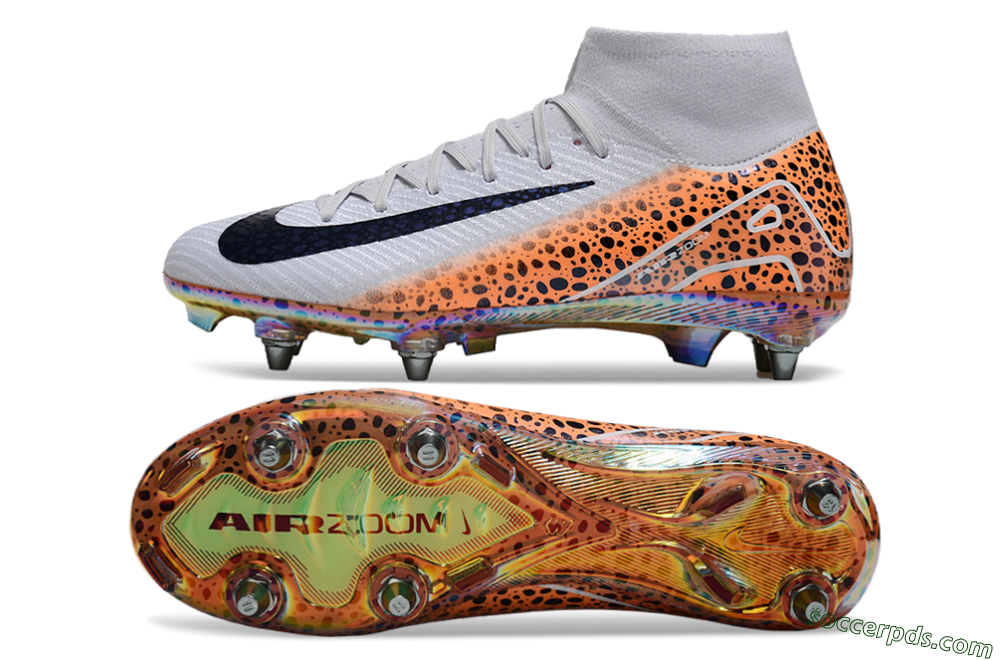 Nike Air Zoom Mercurial Superfly 10 Elite SG High-Tops Football Boots - Grey/Black/Leopard 0