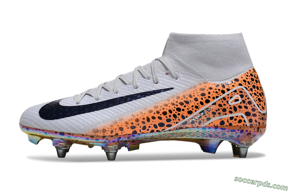 Nike Air Zoom Mercurial Superfly 10 Elite SG High-Tops Football Boots - Grey/Black/Leopard 2