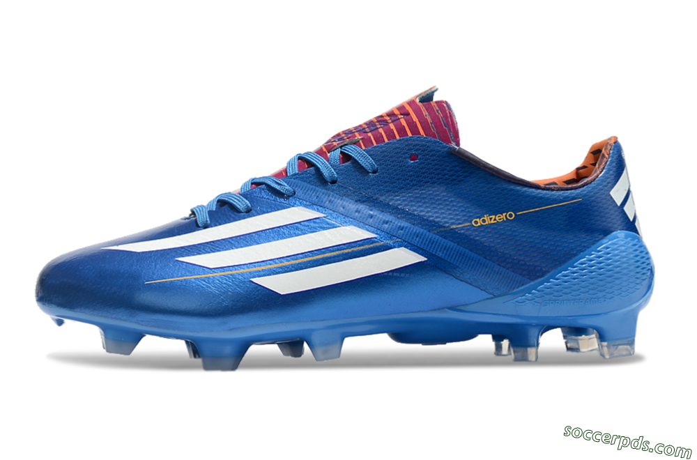 Adidas F50 Adizero Elite FG Low-Tops Football Boots - Blue/White/Red 2