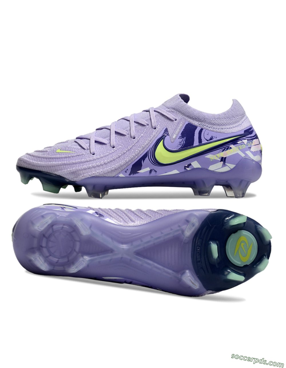 Nike Phantom Luna Elite FG Low-Tops Football Boots - Purple/Yellow/White 0