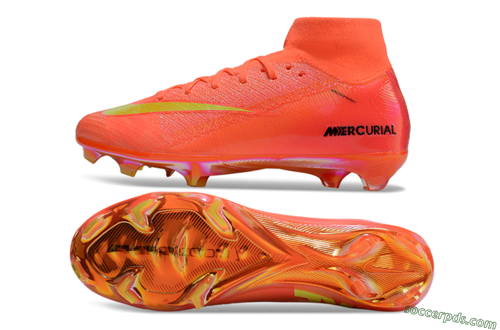 Nike Air Zoom Mercurial Superfly 10 Elite FG High-Tops Football Boots - Red/Yellow/Black/Gold 0