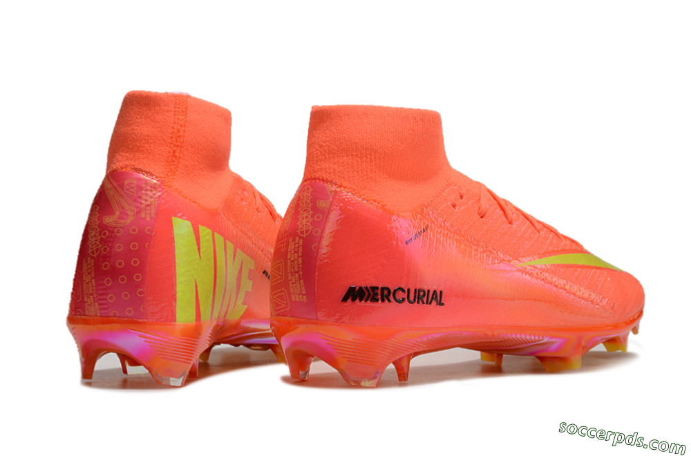 Nike Air Zoom Mercurial Superfly 10 Elite FG High-Tops Football Boots - Red/Yellow/Black/Gold 6