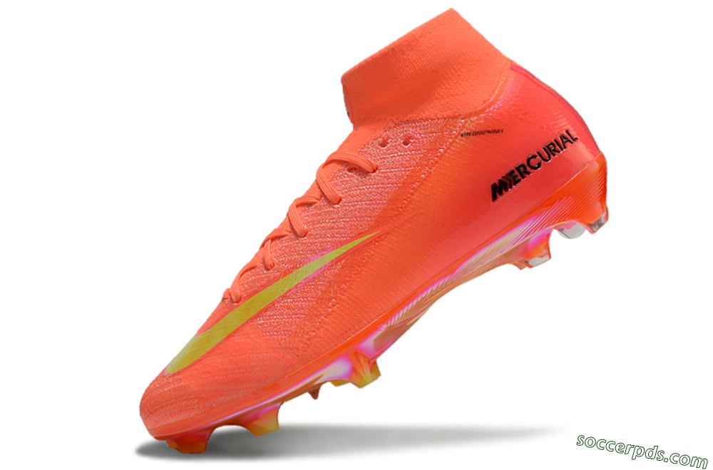 Nike Air Zoom Mercurial Superfly 10 Elite FG High-Tops Football Boots - Red/Yellow/Black/Gold 5