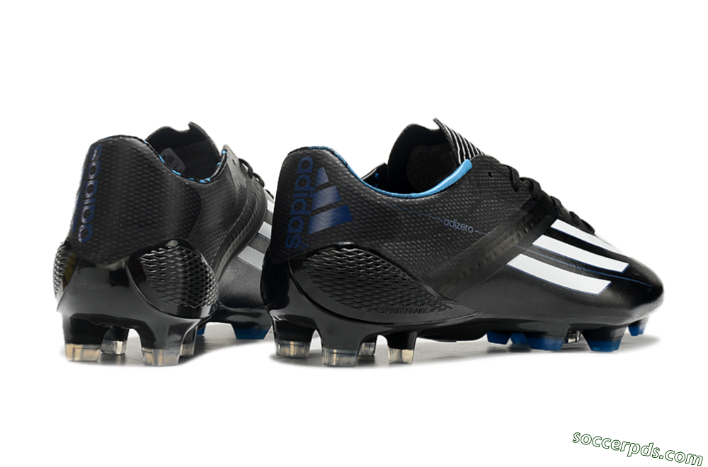 Adidas F50 Adizero Elite FG Low-Tops Football Boots - Black/White/Blue 6