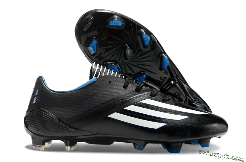 Adidas F50 Adizero Elite FG Low-Tops Football Boots - Black/White/Blue 1