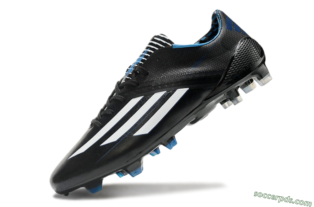 Adidas F50 Adizero Elite FG Low-Tops Football Boots - Black/White/Blue 5