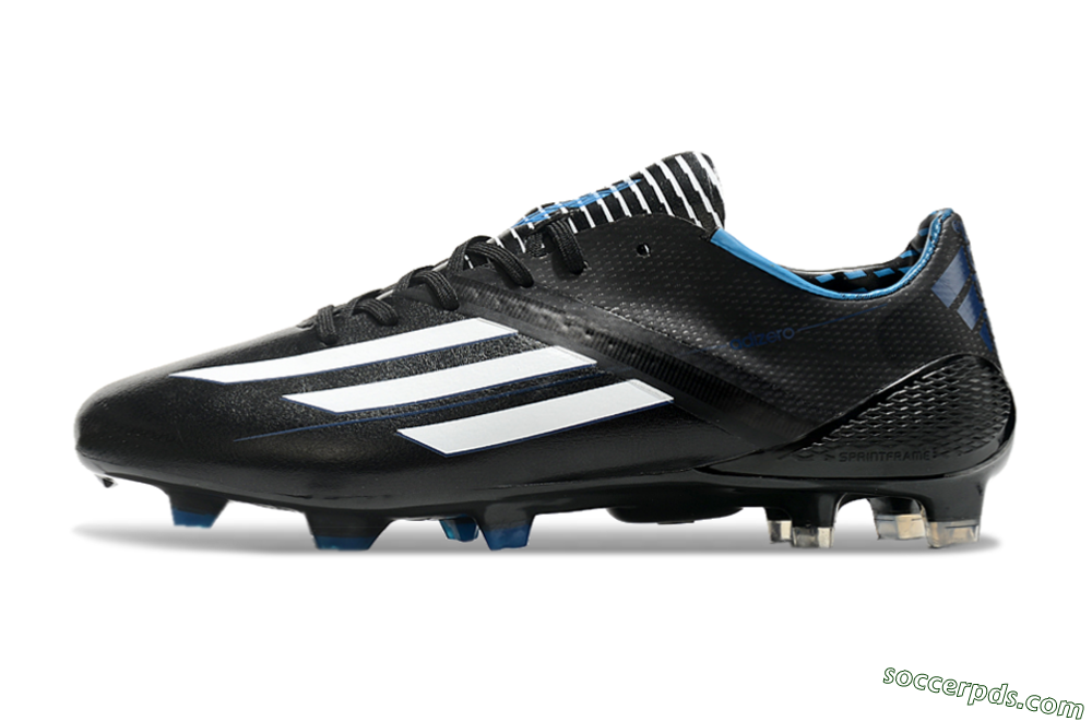 Adidas F50 Adizero Elite FG Low-Tops Football Boots - Black/White/Blue 2