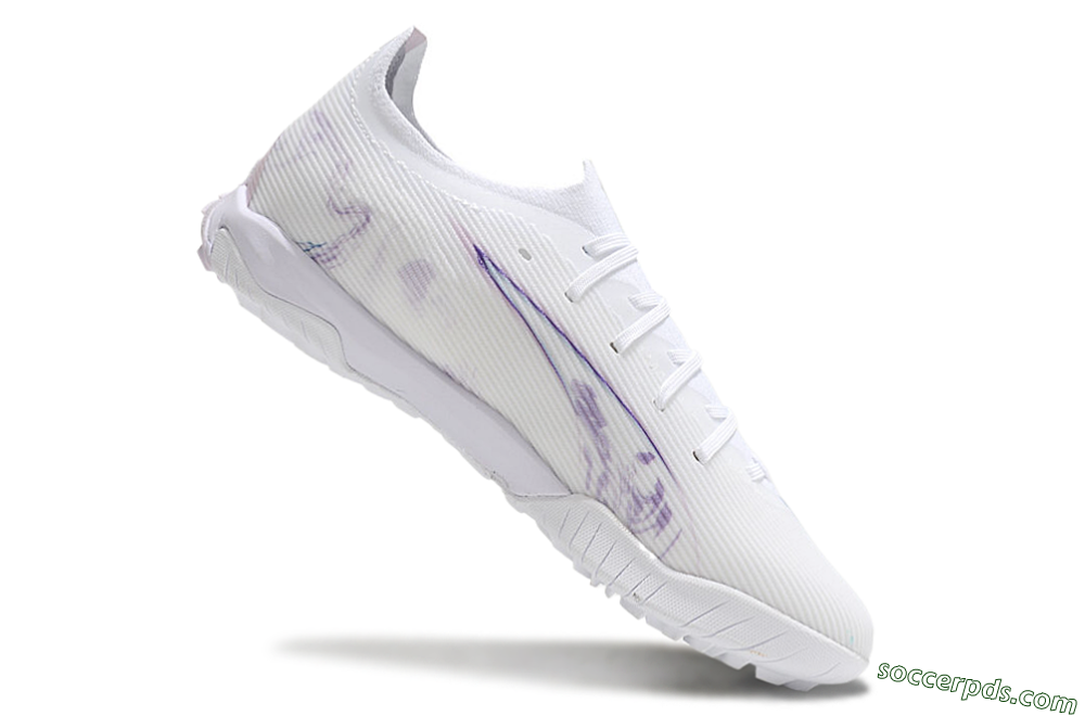 Puma Ultra Ultimate TF Low-Tops Football Shoes - White/Purple/Blue 4