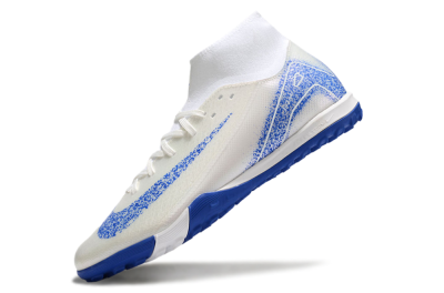 Nike Air Zoom Mercurial Superfly 10 Elite TF High-Tops Football Shoes - Beige/White/Blue