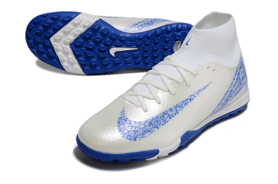 Nike Air Zoom Mercurial Superfly 10 Elite TF High-Tops Football Shoes - Beige/White/Blue
