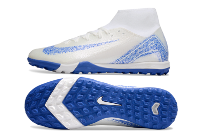 Nike Air Zoom Mercurial Superfly 10 Elite TF High-Tops Football Shoes - Beige/White/Blue