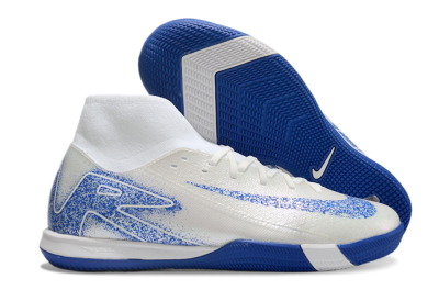 Nike Air Zoom Mercurial Superfly 10 Elite IC High-Tops Football Shoes - Beige/White/Blue