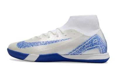 Nike Air Zoom Mercurial Superfly 10 Elite IC High-Tops Football Shoes - Beige/White/Blue