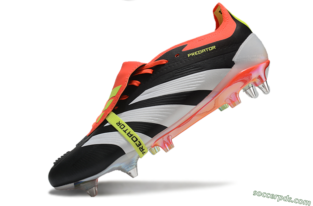 Adidas Predator Elite Foldover Tongue SG Low-Tops Football Boots - Black/White/Red 5
