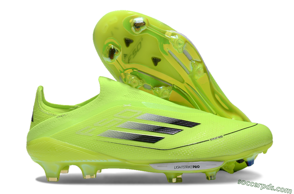 Adidas F50+ Lightstrike Elite Laceless SG Low-Tops Football Boots - Yellow/Black/White 1