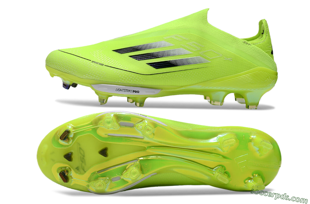 Adidas F50+ Lightstrike Elite Laceless SG Low-Tops Football Boots - Yellow/Black/White 0