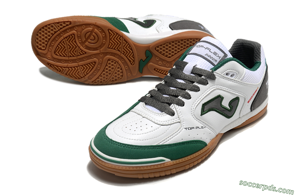 Joma Top Flex 920 IC Low-Tops Football Shoes - White/Green/Black 3