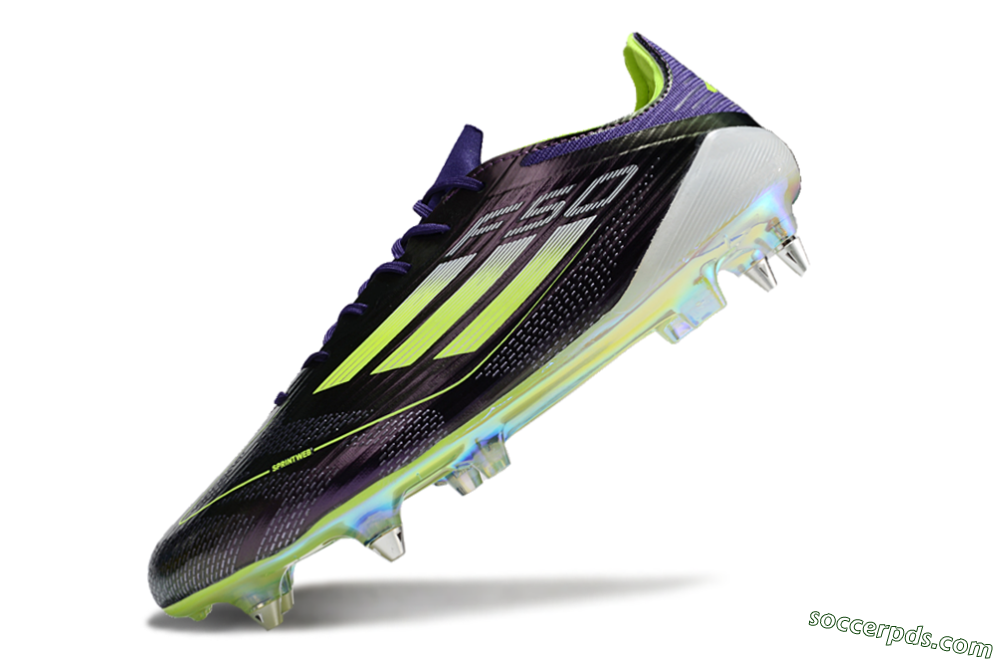 Adidas F50 Elite SG Low-Tops Football Boots - Purple/Yellow/Gold 5