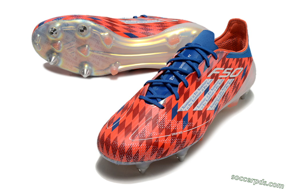 Adidas F50 Elite SG Low-Tops Football Boots - Red/Blue/White 3