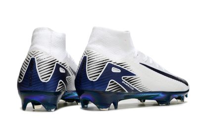 Nike Air Zoom Mercurial Superfly 10 Elite FG High-Tops Football Boots - White/Blue/Gold