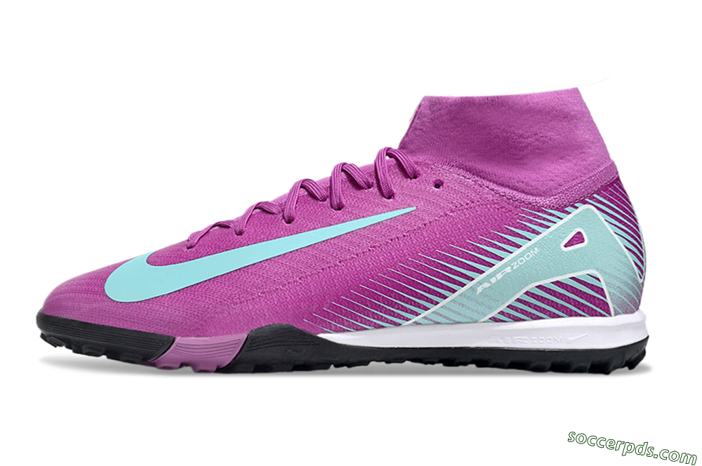 Nike Air Zoom Mercurial Superfly 10 Elite TF High-Tops Football Shoes - Red/Jade/White 2