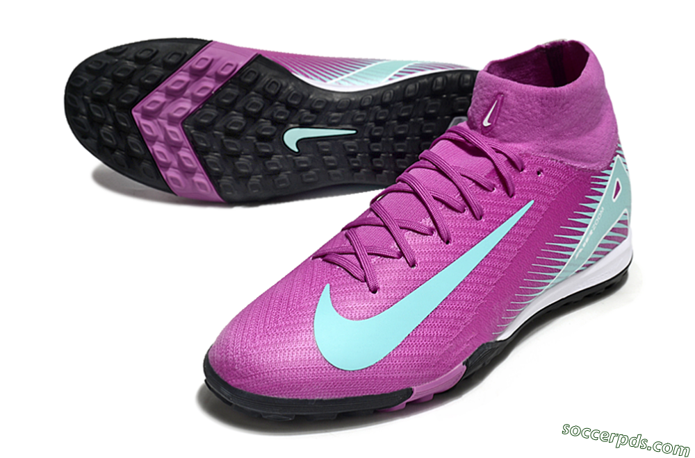 Nike Air Zoom Mercurial Superfly 10 Elite TF High-Tops Football Shoes - Red/Jade/White 3