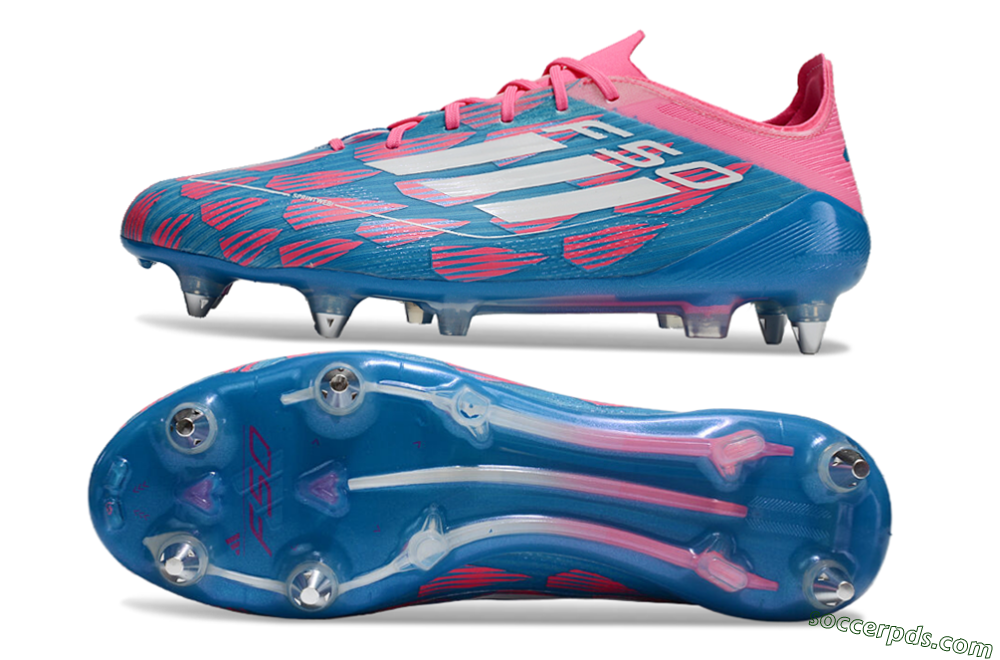 Adidas F50 Elite SG Low-Tops Football Boots - Blue/Pink 0