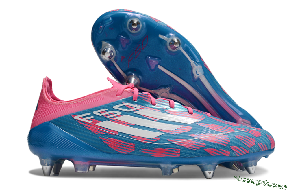 Adidas F50 Elite SG Low-Tops Football Boots - Blue/Pink 1
